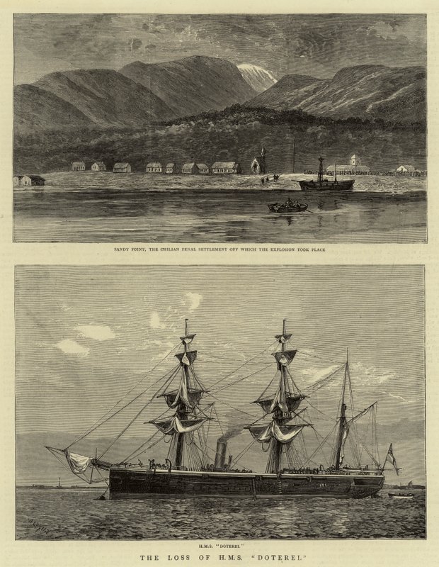 La perdita di H M S Doterel da William Lionel Wyllie