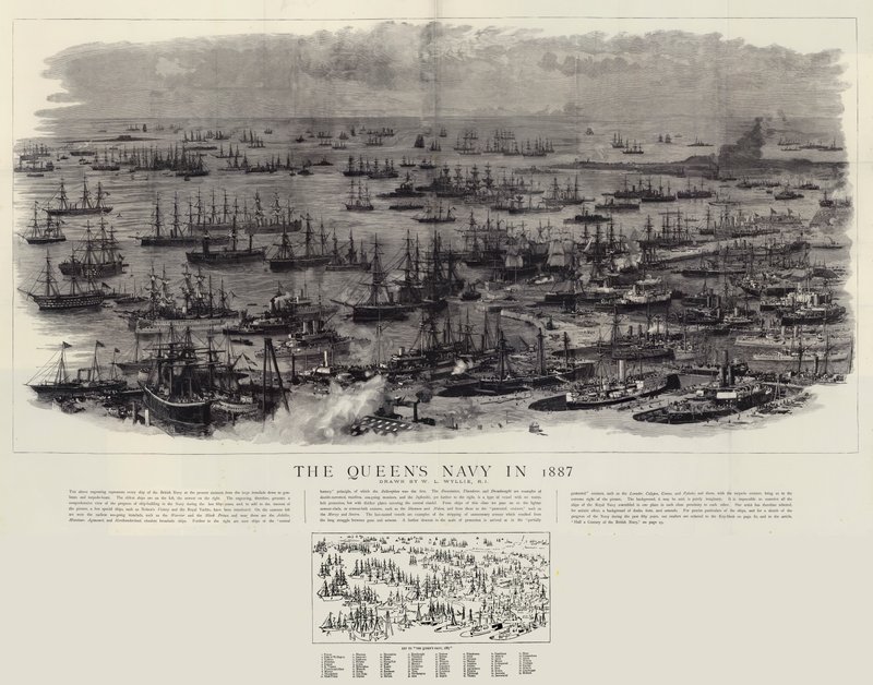 La Marina della Regina nel 1887 da William Lionel Wyllie