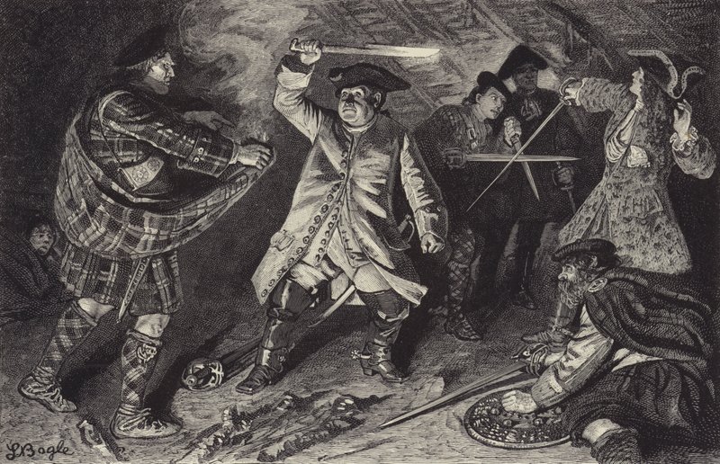 Combattimento nella locanda al Clachan di Aberfoil da William Lockhart Bogle