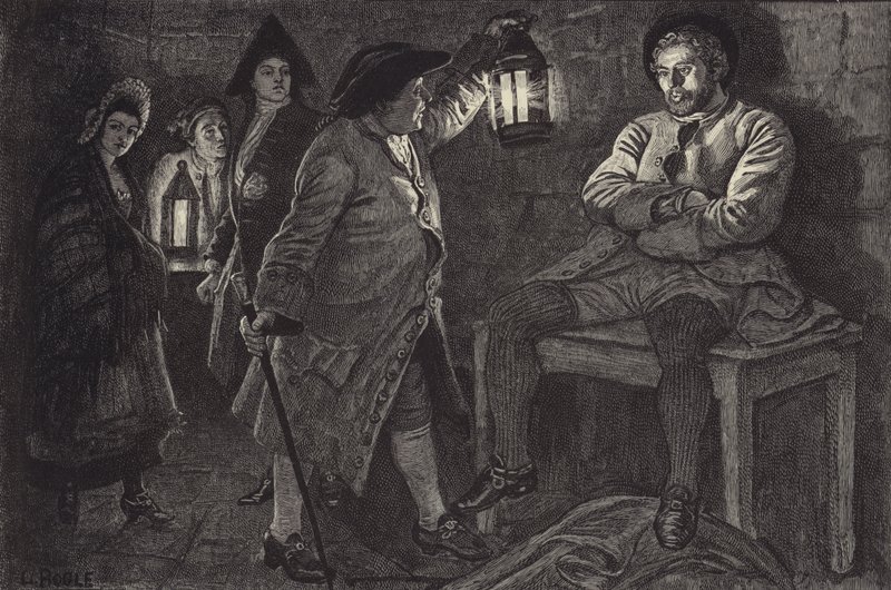 Il Bailie scopre Rob Roy nella prigione da William Lockhart Bogle