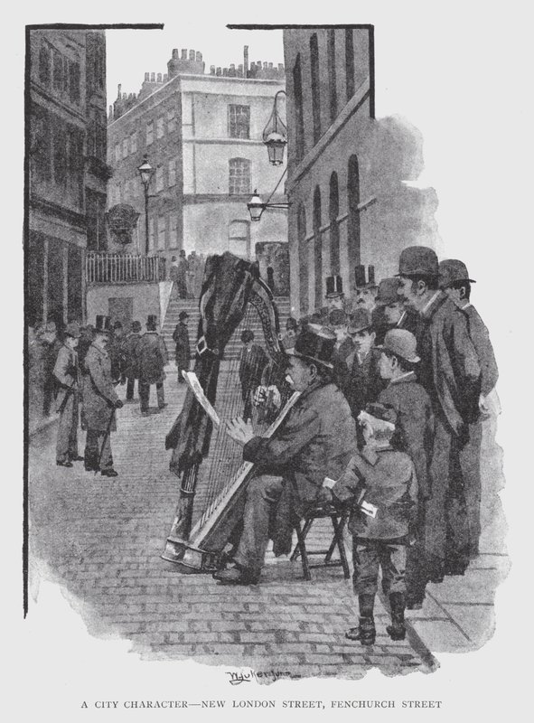 Un personaggio della città, New London Street, Fenchurch Street da William Luker