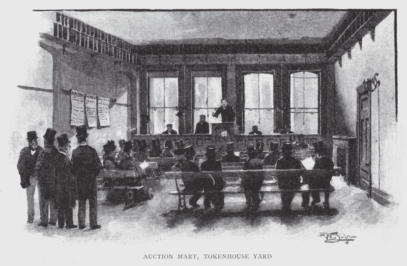 Auction Mart, Tokenhouse Yard da William Luker
