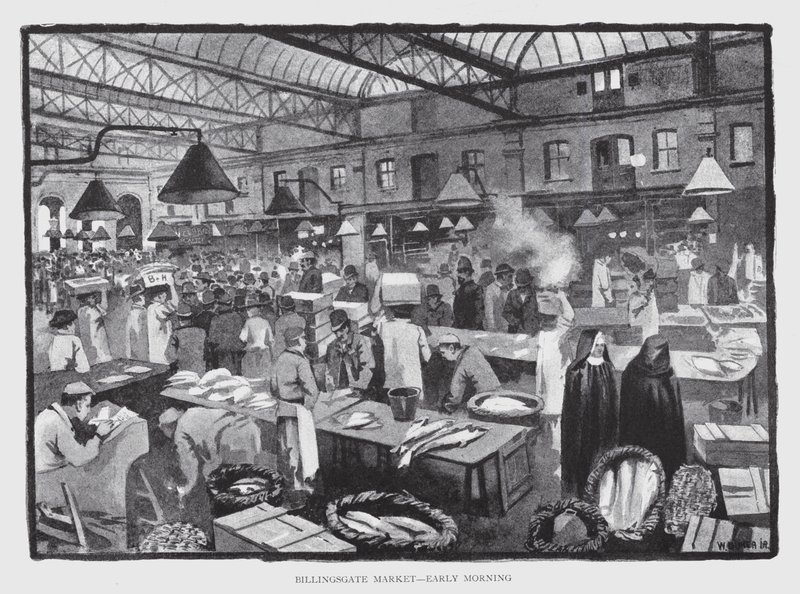 Mercato di Billingsgate, mattina presto da William Luker