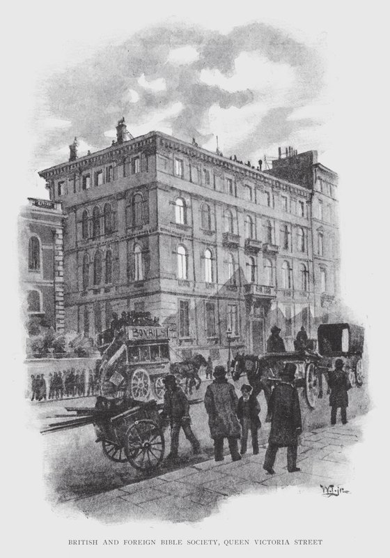 Società Biblica Britannica e Straniera, Queen Victoria Street da William Luker