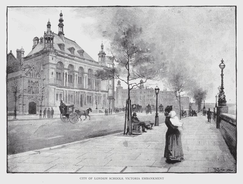 Scuole della Città di Londra, Victoria Embankment da William Luker