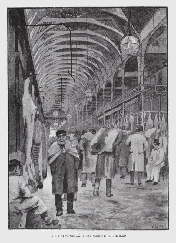 Il mercato della carne metropolitano, Smithfield da William Luker