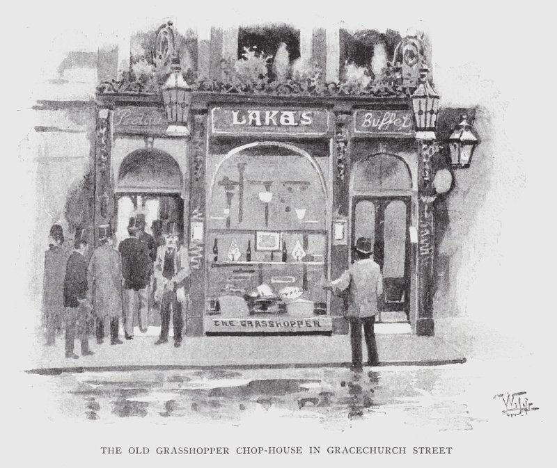 The Old Grasshopper Chop-House in Gracechurch Street da William Luker