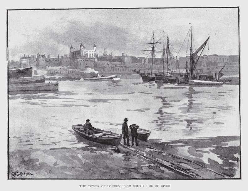 La Torre di Londra dal lato sud del fiume da William Luker