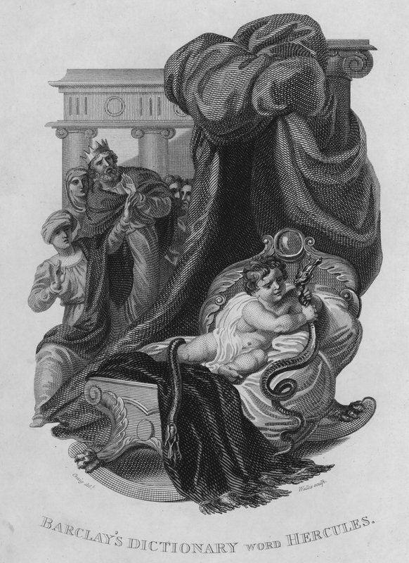 Dizionario di Barclay, parola: Ercole (incisione) da William Marshall (after) Craig