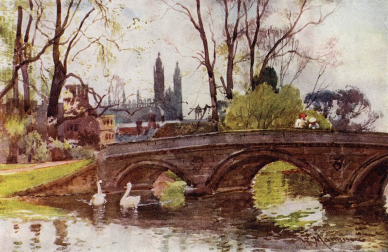 Trinity Bridge, cappella del Kings College in lontananza da William Matthison