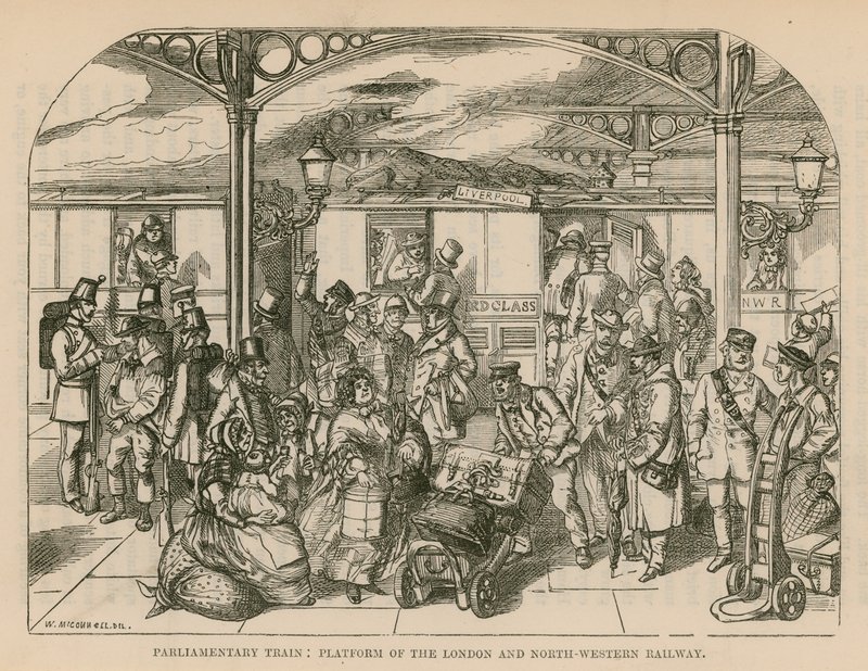 Treno Parlamentare: Piattaforma della London and North-Western Railway, Londra da William McConnell
