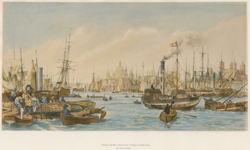 La piscina, guardando verso il London Bridge da William Parrott