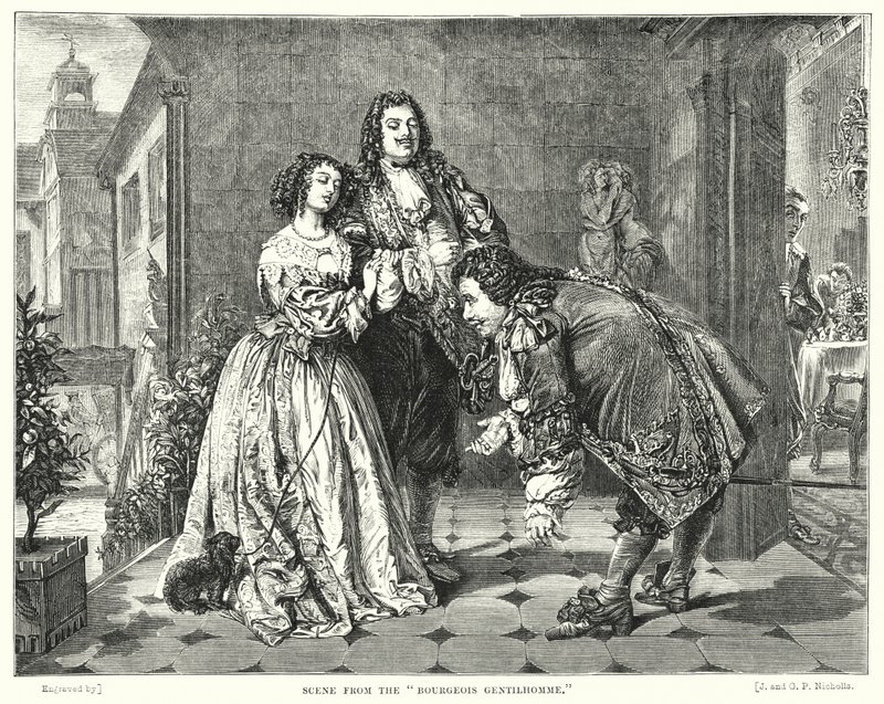 Scena dal Borghese Gentiluomo (incisione) da William Powell (after) Frith