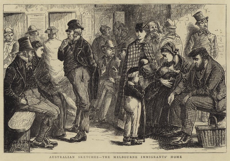 Schizzi australiani, la casa degli immigrati di Melbourne da William Ralston