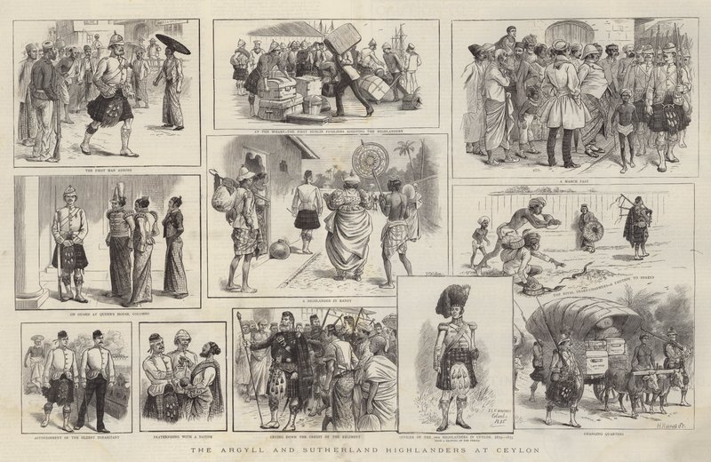 Gli Argyll e Sutherland Highlanders a Ceylon da William Ralston