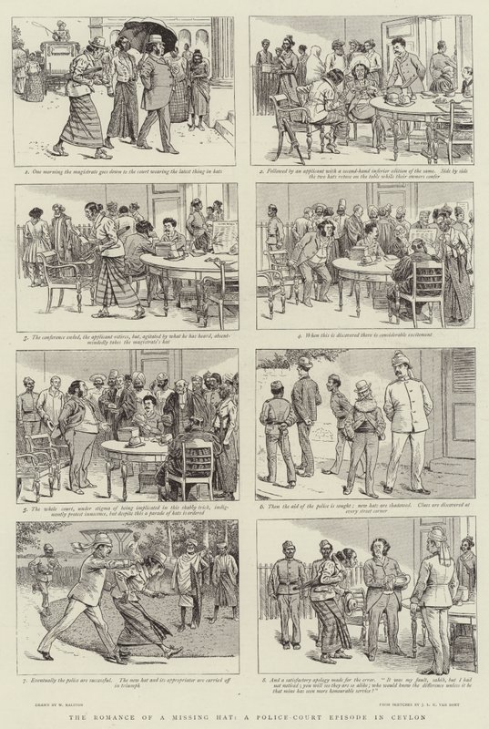 Il Romanzo di un Cappello Scomparso, un Episodio di Tribunale di Polizia a Ceylon da William Ralston