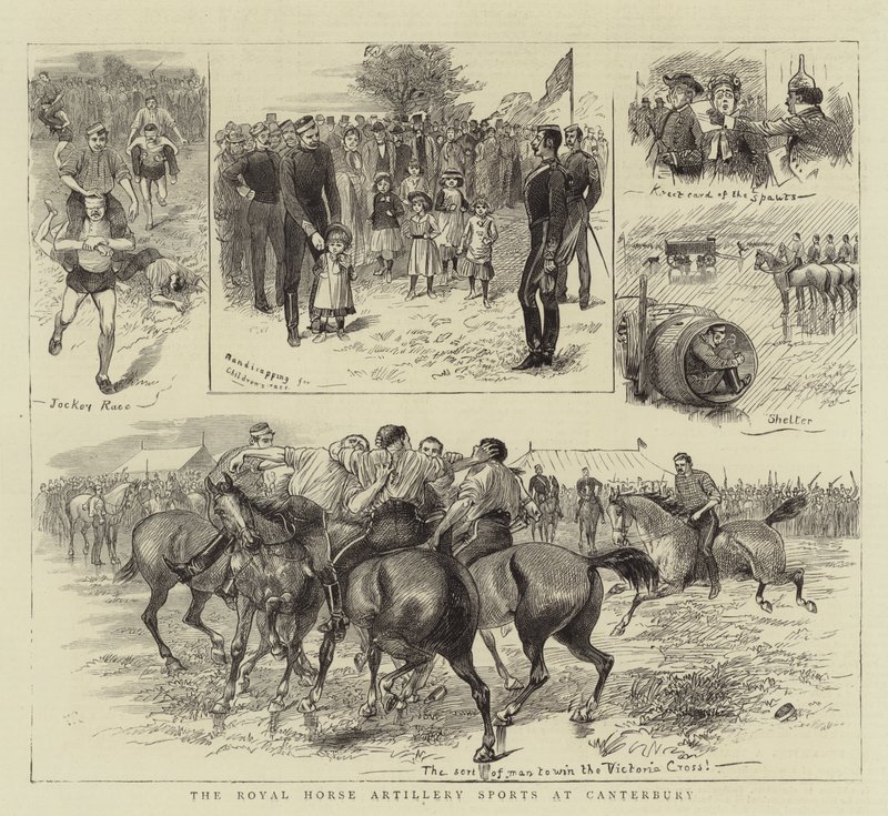 Gli sport della Royal Horse Artillery a Canterbury da William Ralston