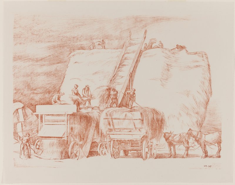 Trebbiatura del grano da William Rothenstein