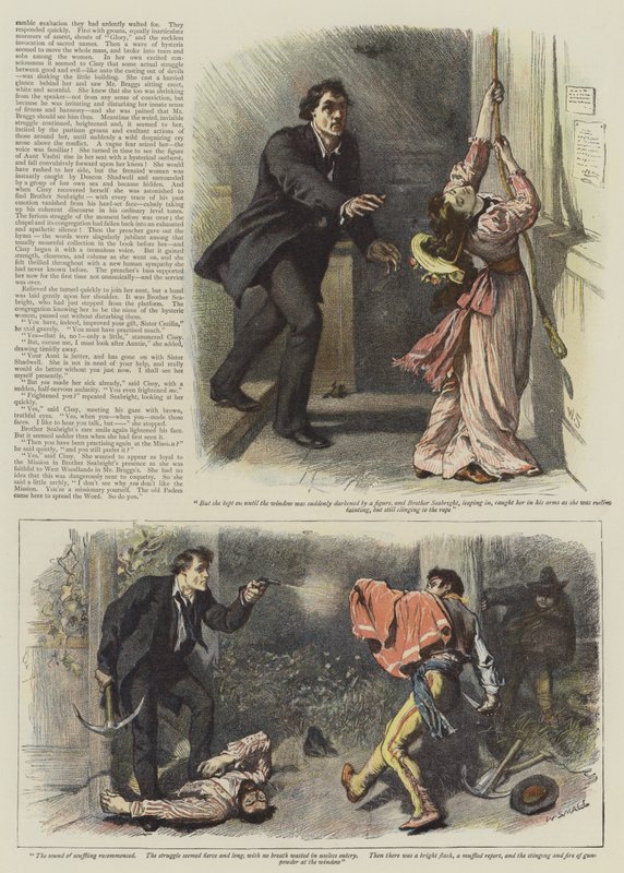 Illustrazione per Un episodio di West Woodlands, di Bret Harte (cromolitografia) da William Small