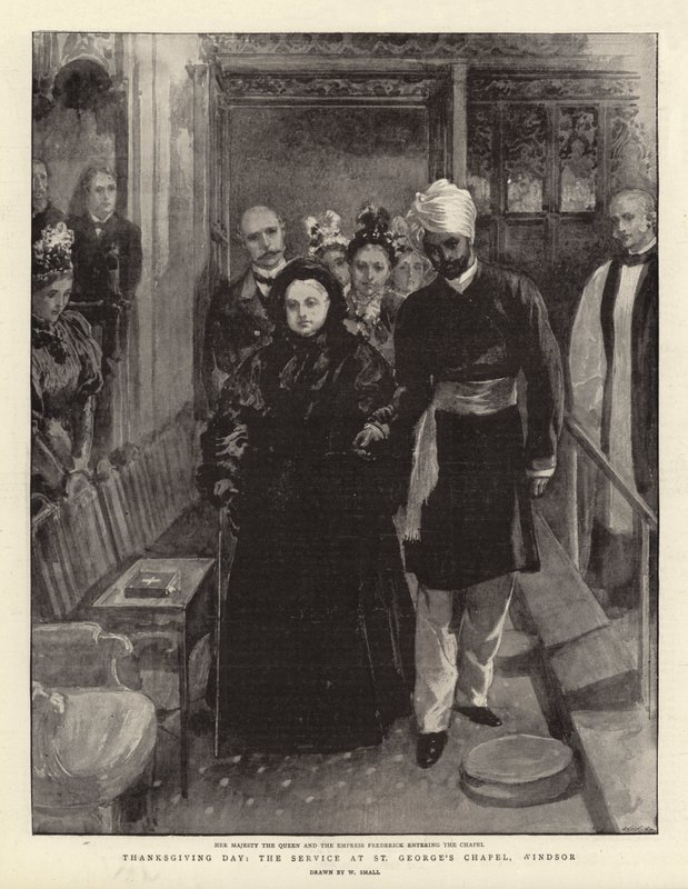 Giorno del Ringraziamento, il servizio alla Cappella di San Giorgio, Windsor da William Small