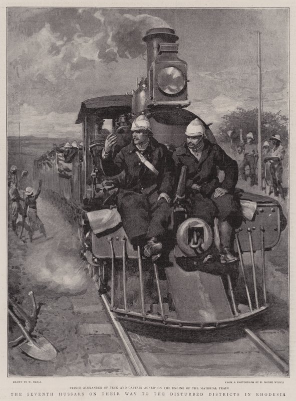 I Settimi Ussari in viaggio verso il distretto disturbato in Rhodesia da William Small
