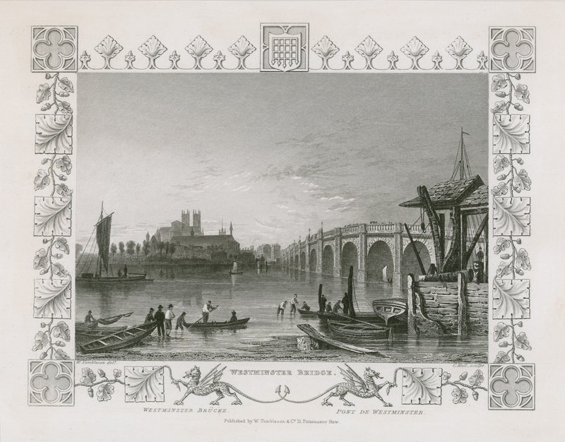 Ponte di Westminster da William Tombleson