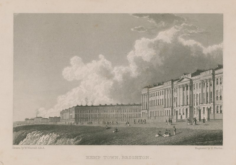 Veduta generale di Kemp Town a Brighton da William Westall