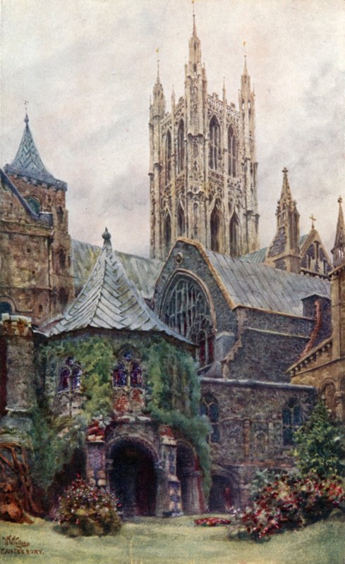 Canterbury, il battistero e la sala capitolare da William Wiehe Collins