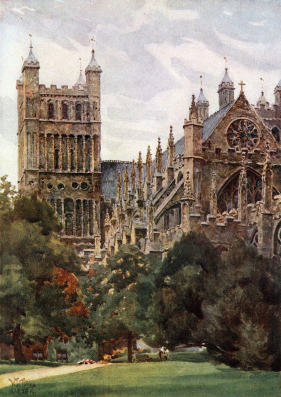 Exeter dai Giardini del Palazzo da William Wiehe Collins
