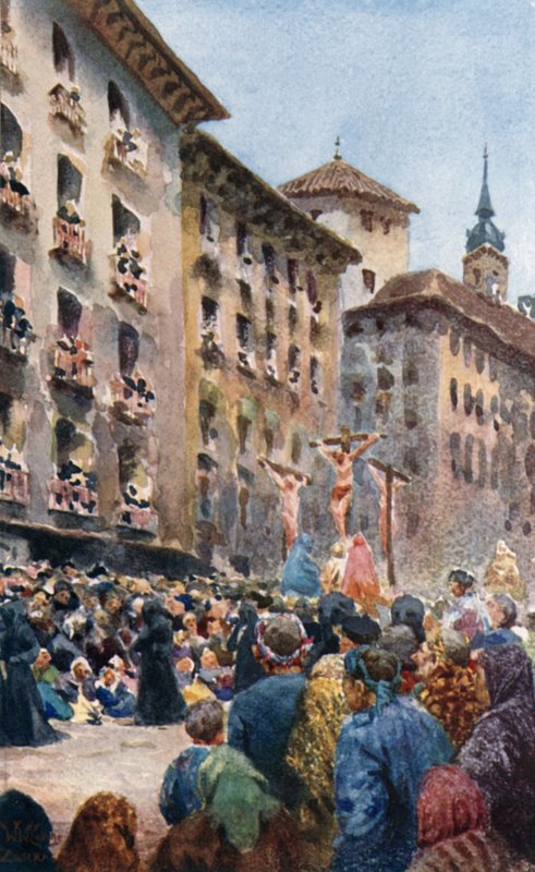 Saragozza, Processione di Pasqua da William Wiehe Collins
