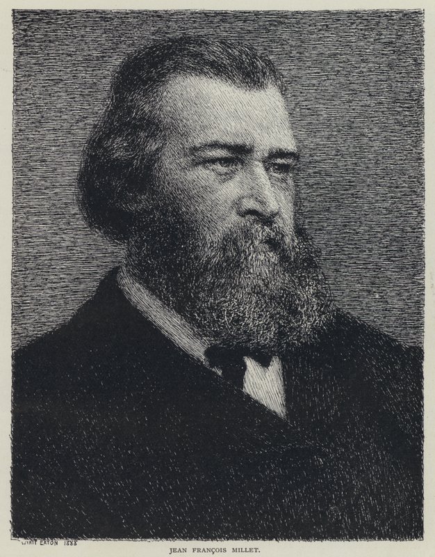 Jean Francois Millet, pittore francese (litografia) da Wyatt Eaton