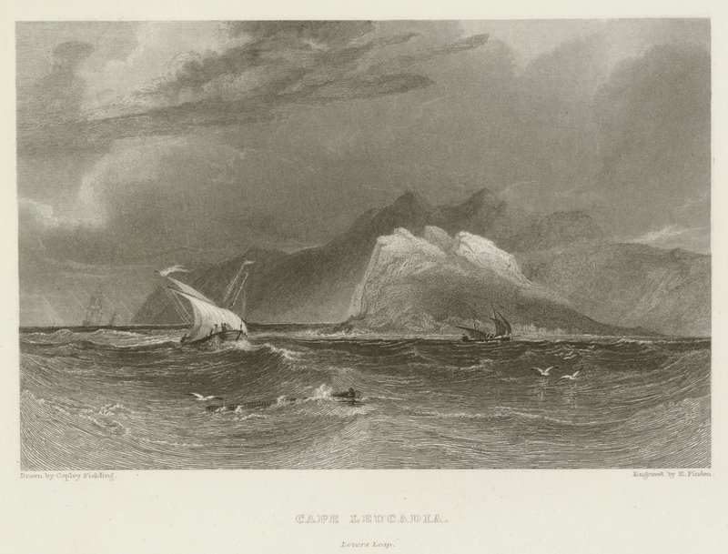 Capo Leucadia, Salto degli Amanti da after A.V. Copley Fielding