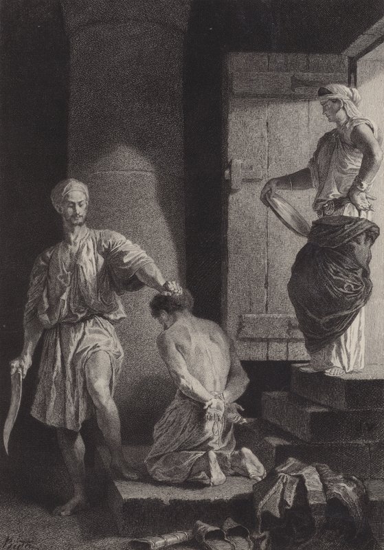 La decapitazione di Giovanni Battista da after Albert Robida