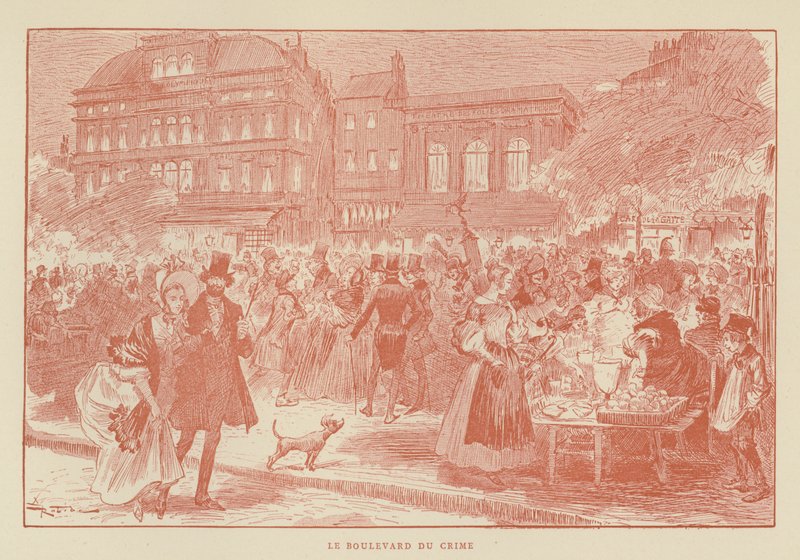 Il Boulevard del Crimine da after Albert Robida