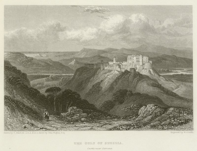 Il Golfo di Spezia, Castello vicino a Sarzana da after C. Stanfield