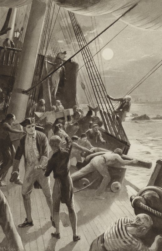 La nave del capitano James Cook in difficoltà al largo di Cape Tribulation da after Charles Mills Sheldon