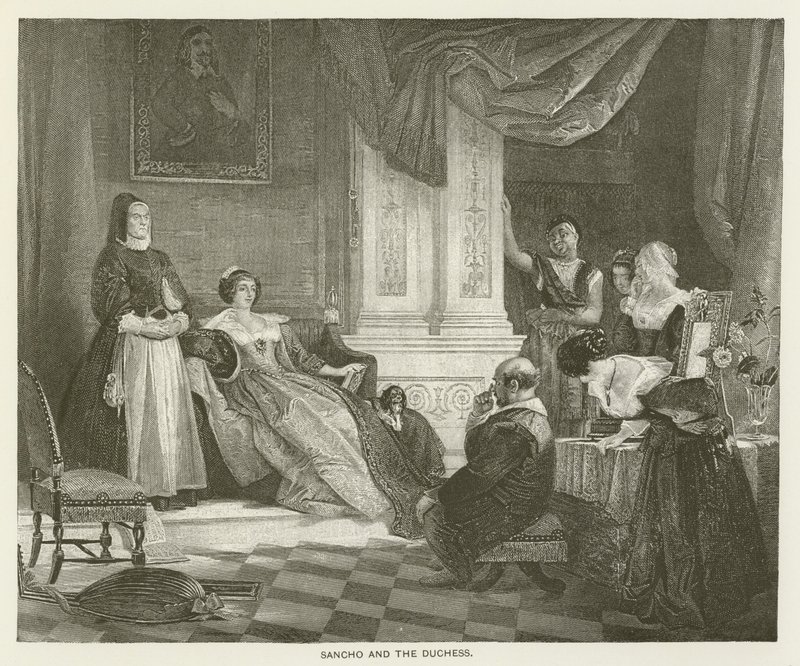Sancho e la Duchessa da after Charles Robert Leslie