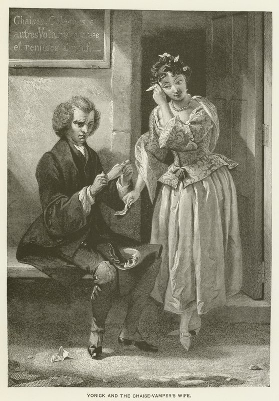 Yorick e la moglie del Chaise-Vamper da after Charles Robert Leslie