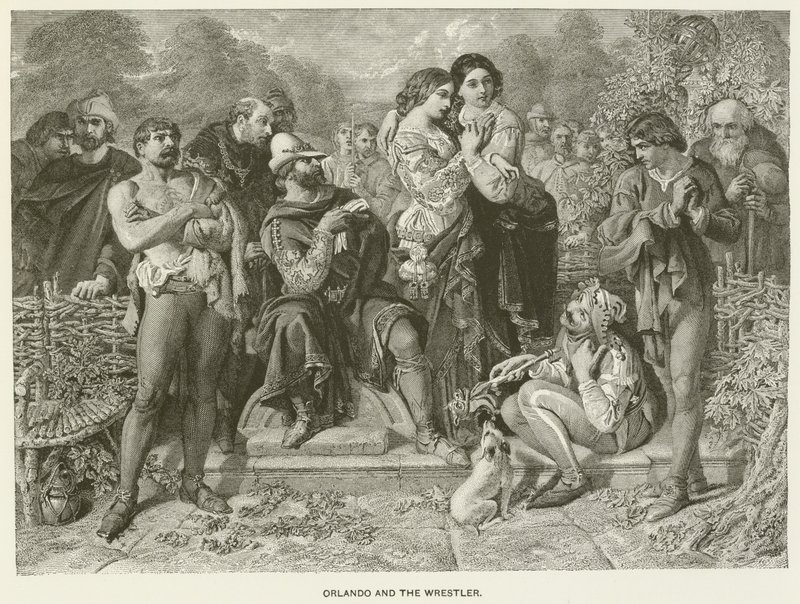 Orlando e il lottatore da after Daniel Maclise