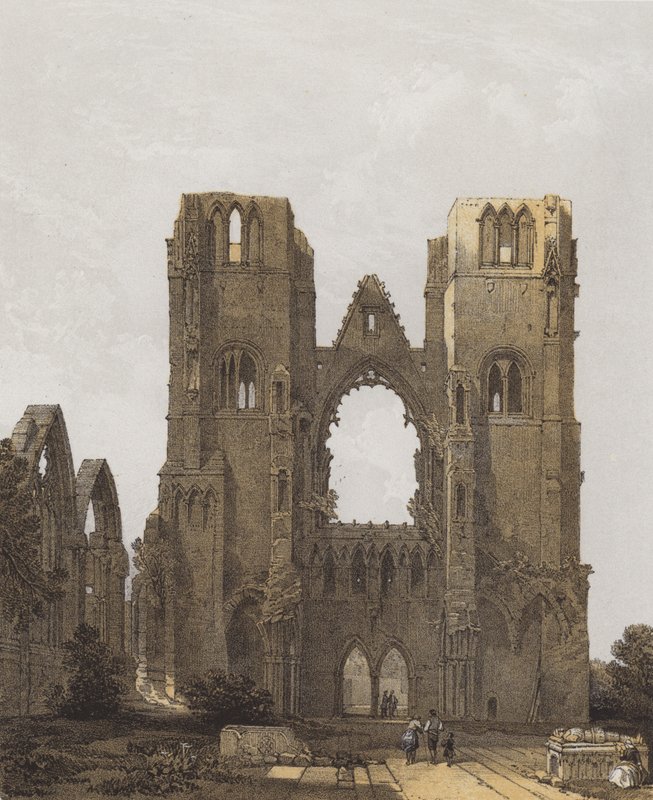 Cattedrale di Elgin da after David Roberts