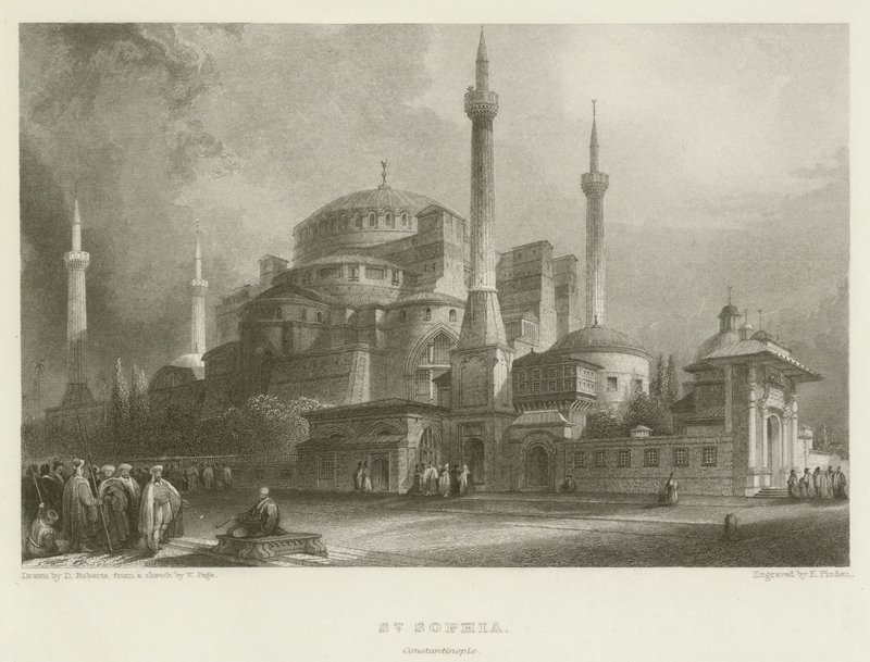 Santa Sofia, Costantinopoli da after David Roberts