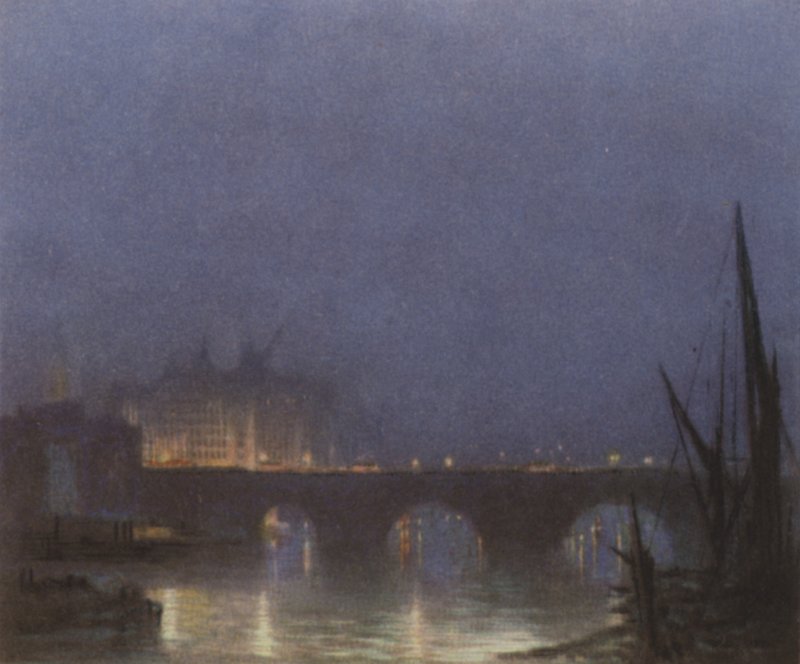 Un notturno del London Bridge da after Donald Maxwell