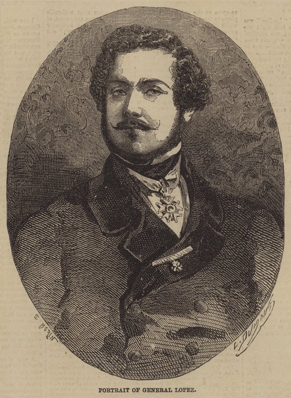 Ritratto del generale Lopez da after Edmond Morin