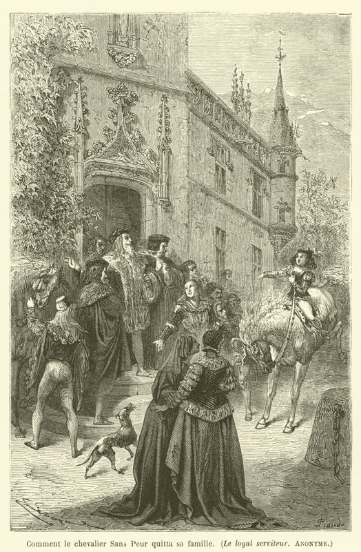 Come il cavaliere Senza Paura lasciò la sua famiglia da after Emile Antoine Bayard