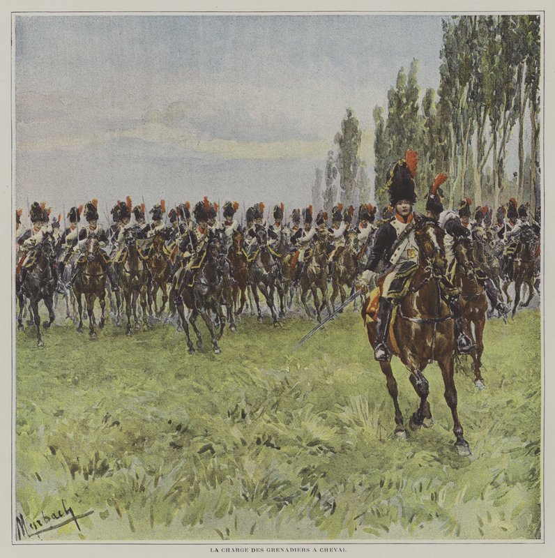 La carica dei granatieri a cavallo da after Felicien baron de Myrbach Rheinfeld