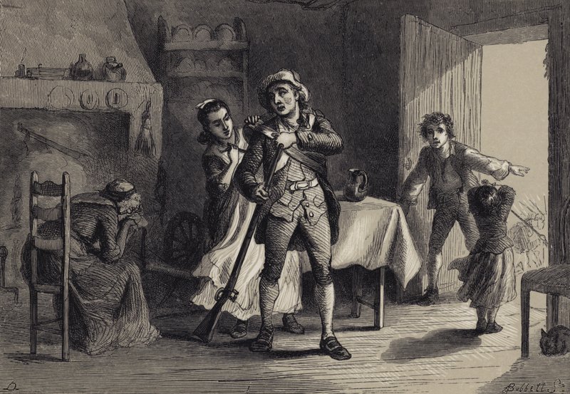 Un minuteman che si prepara alla guerra da after Felix Octavius Carr Darley