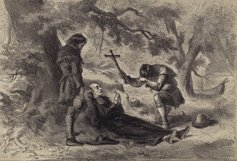 Morte di padre Marquette da after Felix Octavius Carr Darley