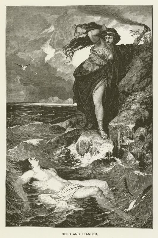 Ero e Leandro da after Ferdinand Keller