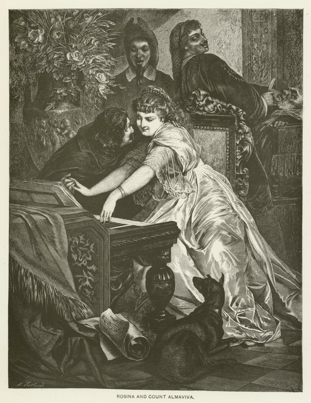 Rosina e Conte Almaviva da after Ferdinand Keller