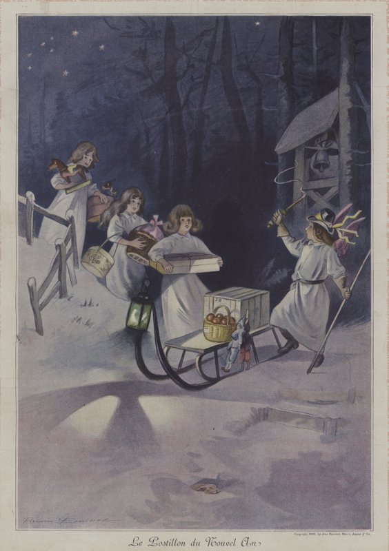 Il postino di Capodanno da after Firmin Bouisset